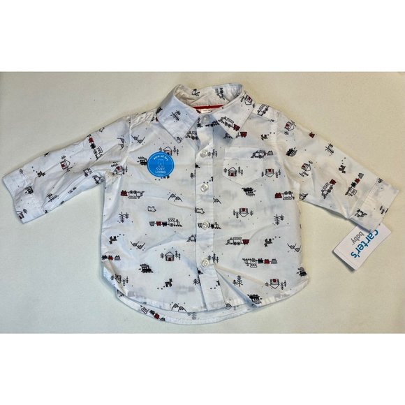 Carters Baby 3M Long Sleeve Top and Bottom Set 2PC Baby Boy Clothing Set - Picture 3 of 7